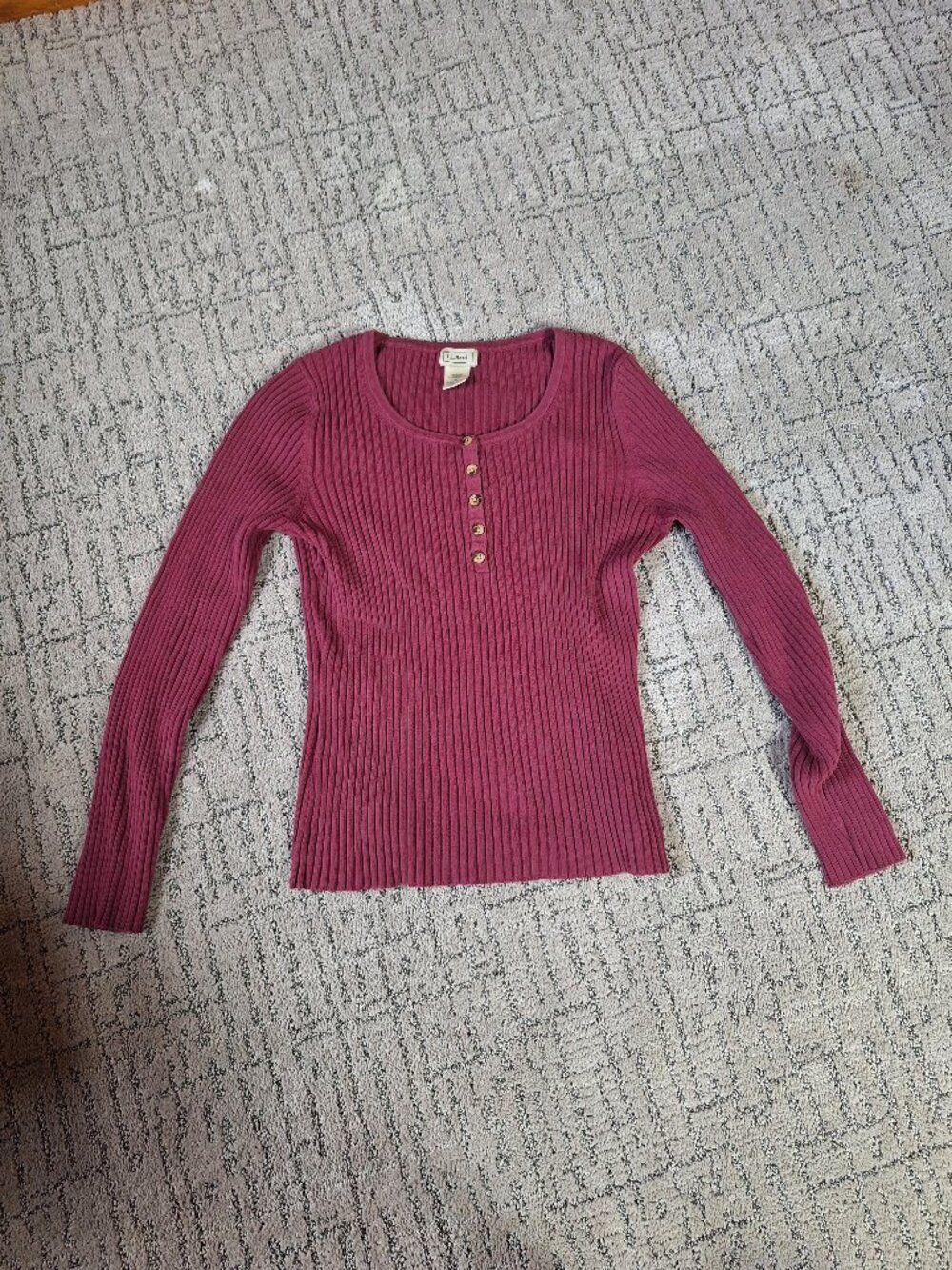 L.L. Bean Magenta Long Sleeve Sweater